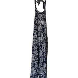 Elan Navy Blue Halter Maxi Dress, O/S